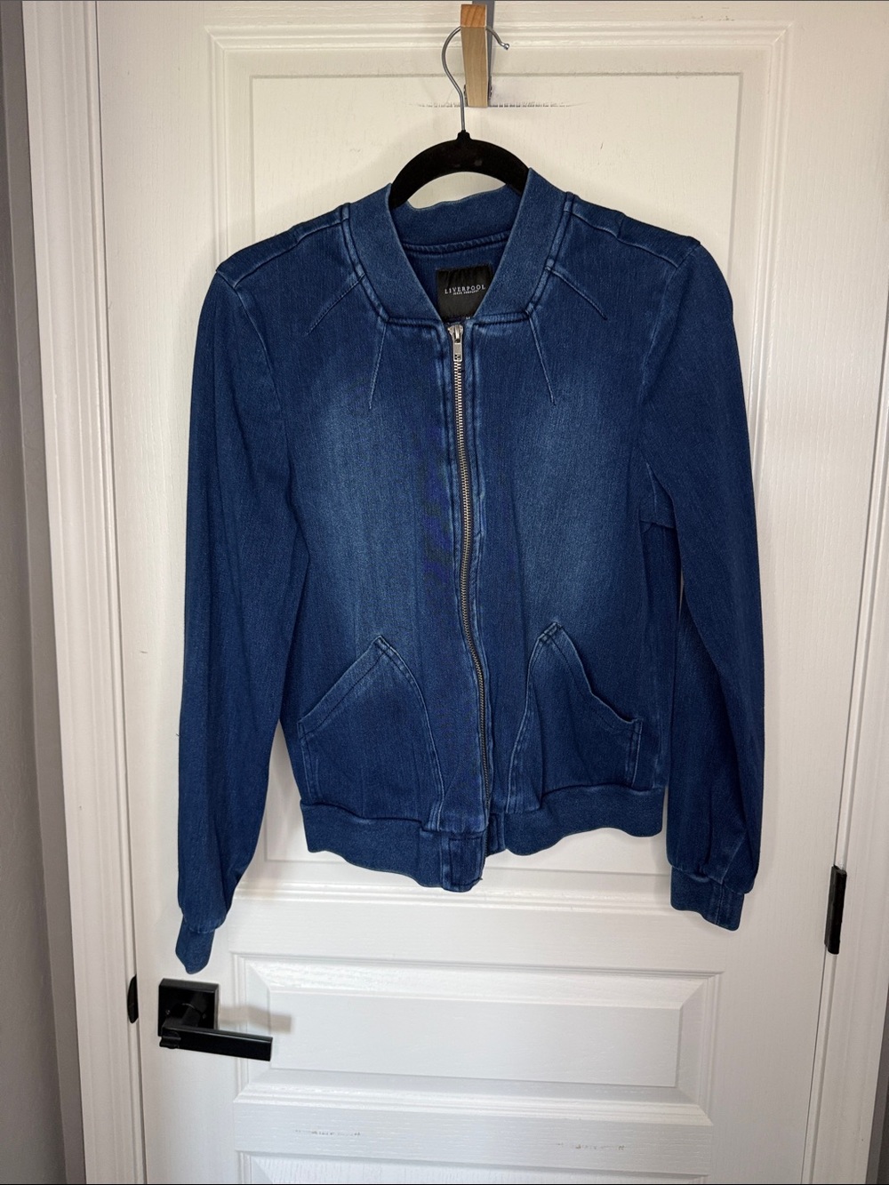 Liverpool Jeans Company Dark Blue Denim Zip Jacket